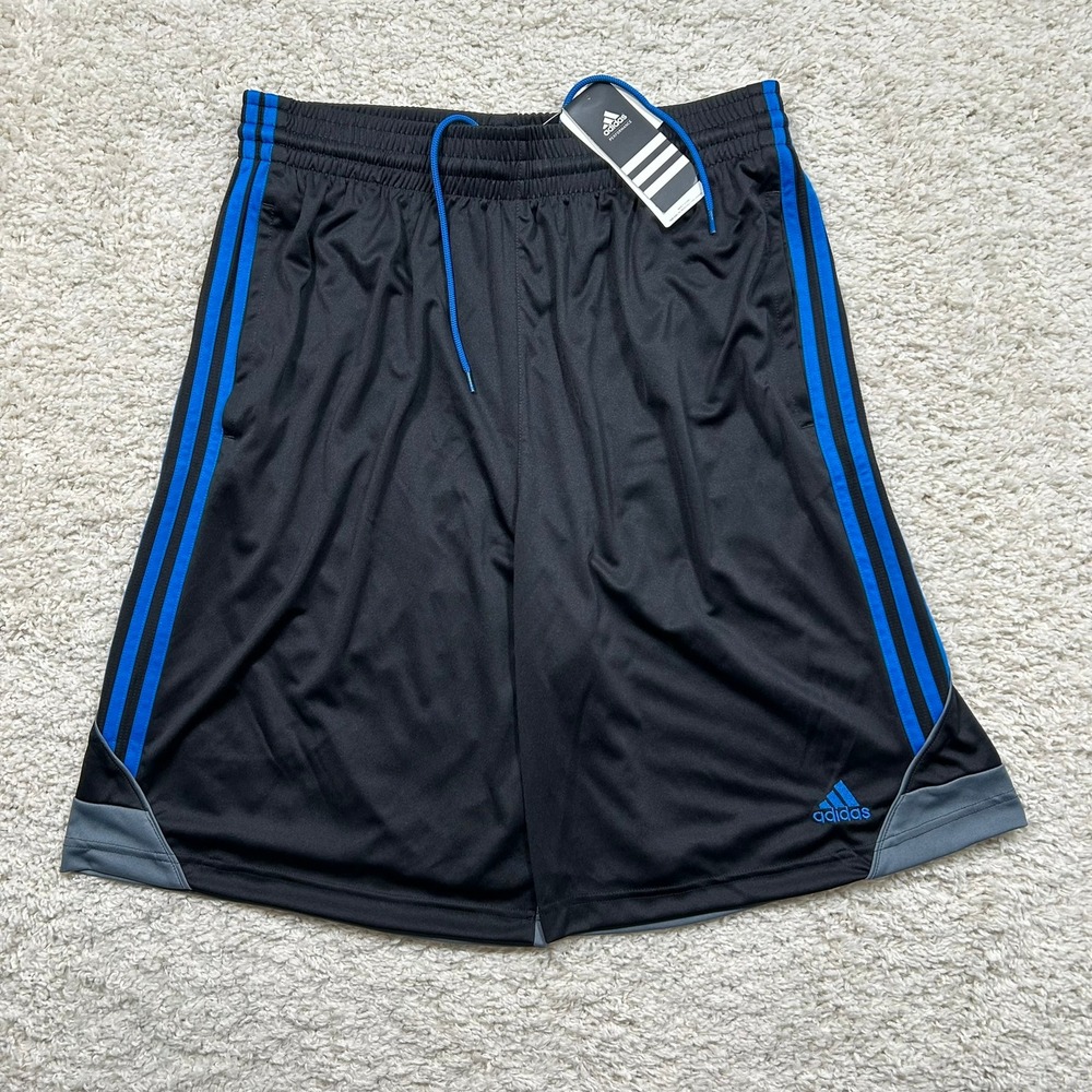 Adidas 3G Speed Shorts Large Black Prime Blue Shiny Dazzle Basketball New NWT